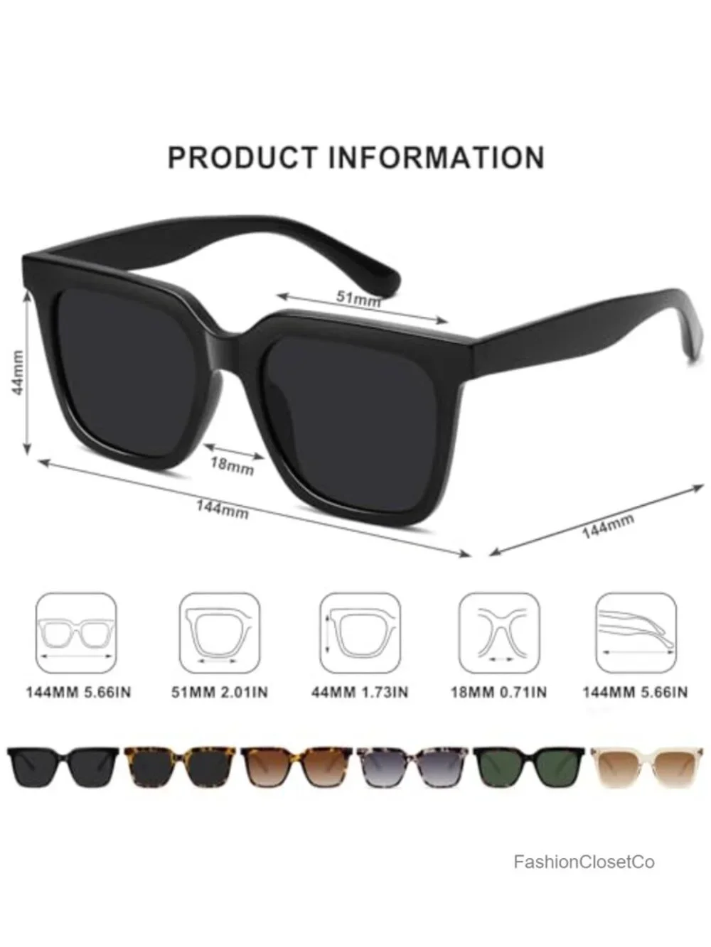Retro Square Sunglasses Polarized UV400 Classic Vintage Frame Driving Travel